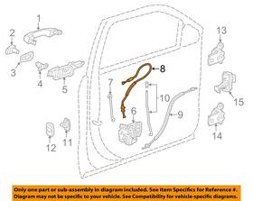 84083377 Gm Oem 15-20 Escalade Esv Front Door Lock Hardware-lock Cable