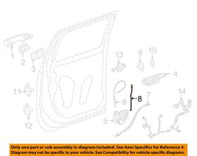 84139762 Gm Oem 19-23 Sierra 1500 Rear Door Lock Hardware-lock Rod