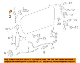 92233091 Gm Oem Exterior Rear Door Lock-cover Cap