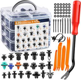 Grc-95 Gooacc 680pcs Car Push Retainer Clips And Auto 635pcs Remover Black