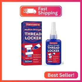 Fjv55 Hannaera Thread Lock Blue 1.69 Fl Oz/50 Ml Medium Strength And Seal Nuts Bolts Fast