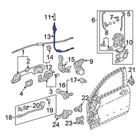 72133sdaa01 Honda Oe For Accord 2003-2007 Front Right Door Latch Cable