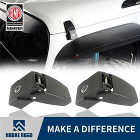 Mmr.21791 Hooke Road Front Hood Hatch Lockable Catch Latch Kit For Jeep Wrangler Jk 07-18