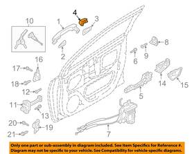 82652h5050 Hyundai Oem 18-22 Accent Front Door Lock Hardware-cover