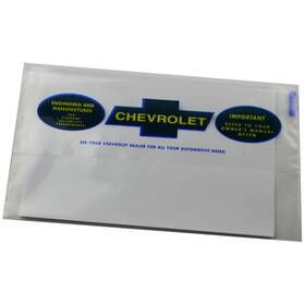 Inl13764 Inline Tube 1963-66 Chevrolet Owners Manual/paperwork Storage Plastic Bag 1pc