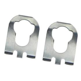 Inl14352 Inline Tube 1964-88 Gm All Models Door Lock Pawl Level Retainer Clip Clamp Silver Zinc 2pc