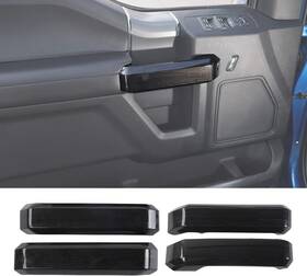 05725 Jecar Black Wood Grain Interior Door Handle Trim-black