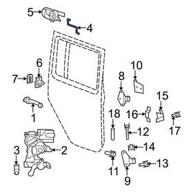 55395817aa Jeep Oe For Wrangler Jk 2018 Center Left Door Lock Operating Rod