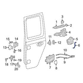 68375787ab Jeep Oe For Wrangler 2018-2024 Rear Left Door Lock Operating Rod