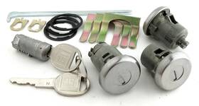 18072 Jegs Door Trunk And Glovebox Lock Set Fits Select 1967 Gm Models Oval