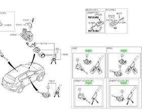 81905-d9430 Kia 2016-2022 Sportage Key And Cylinder Lock Set 81905 D9430