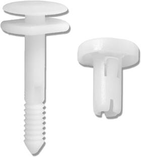 Lantee 705604395810 20 Pcs Car Door Panel Retainer Clips Replacement 1/4 Inch Hole Size White
