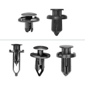 Lantee 705604396565 50 Pcs Car Body Retainer Clips Fasteners 8mm 9mm One Size Black