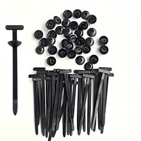 Azc-100-us Leaforia Nylon Universal Cable Tie Buckle - 2-in-1 Retainer Fastener For Car