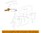 69204aa011 Lock Prius Oem Left Hardware-rear Door-frame 2004 Toyota