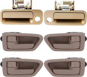 803734-5230-1634348353 Lujuntec Exterior Interior Door Handles Front Rear Driver Beige