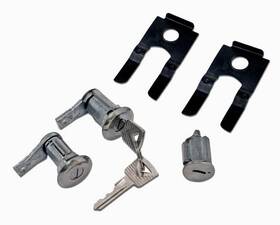 5252 Maryland Mustang 1965 - 1966 Ford Lock Set Doors And Ignition Matched Keys Clips