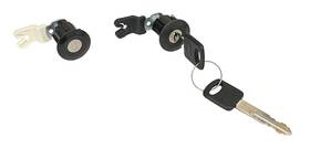 Py1592 Max Performance 1996-2004 Mustang And Cobra Outside Door Lock Set Lh Rh With Black Bezels Keys