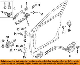 Df7359415gsy Mazda Oem 21-25 6 Cx-5 Cx-9 Front Door Lock Hardware-cap