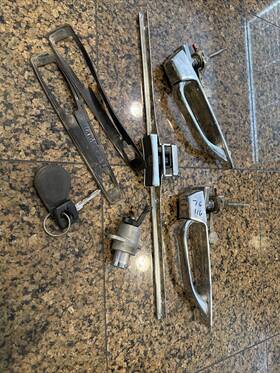 1166890130 Mercedes Benz 1976 Mercedes-benz W116 450sel Glove Box Door Handles And Trunk Locks With Key
