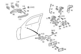126-720-02-04 Mercedes-benz Genuine Lock Striker