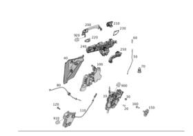 166-723-01-39 Mercedes-benz Genuine Securing Rod