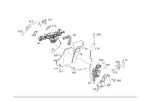 204-720-23-35 Mercedes-benz Genuine Door Lock