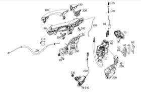 205-723-01-08 Mercedes-benz Genuine Cover Door Lock