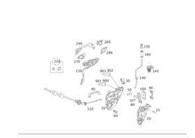 221-730-59-35 Mercedes-benz Genuine Door Lock