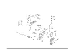 221-730-74-35 Mercedes-benz Genuine Door Lock