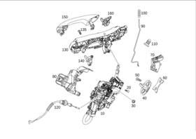 253-733-02-39 Mercedes-benz Genuine Securing Rod