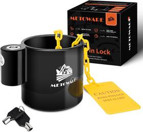 79846 Metoware 5th Wheel King Pin Lock With Warning Tag For