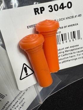 304-o Metro Moulded Parts 1 Pair Orange Door Lock Knobs For Gm Chevy Buick Century 1954-1958 Rp