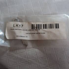 Lk17 Mid America Motorworks 1953 - 1966 Corvette Ignition And Door Lock Key Blank