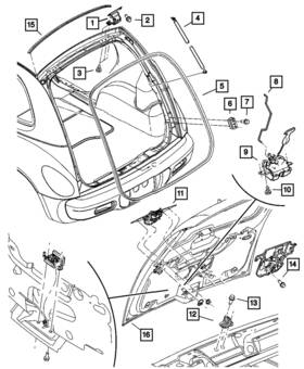 04589016ac Mopar Genuine Power Release Latch Assembly 4589016ac