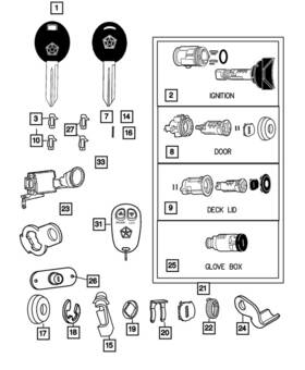 04717288 Mopar Genuine Front Door Cylinder Lever 4717288 04717288 Mopar Genuine Front Door Cylinder Lever 4717288