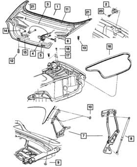 04763384ad Mopar Genuine Backlite Striker