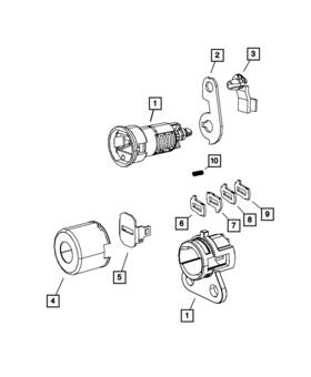 04778119ab Mopar Genuine Number 3 Tumbler 4778119ab