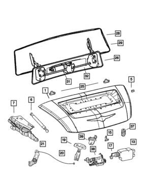05103462aa Mopar Genuine Decklid Latch Striker 5103462aa