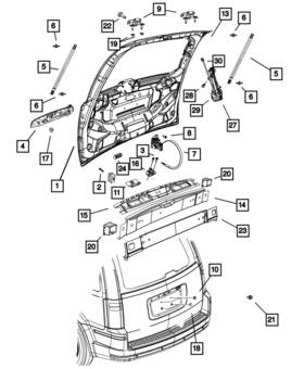 05109116ab Mopar Genuine Lift Gate Striker Reinforcement 5109116ab