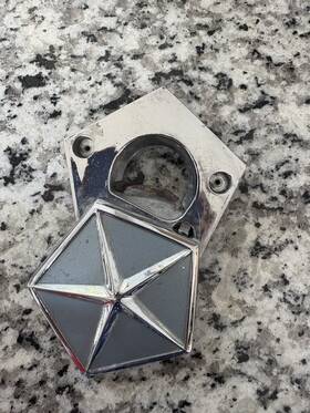 4319768 Mopar Vintage Chrysler Dodge Pentastar Trunk Lock Cover Oem