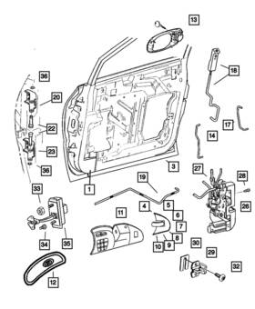 4658675 Mopar Genuine Lock Rod Retainer Right
