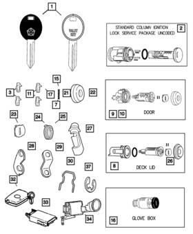 4778125 Mopar Genuine Lock Cylinder
