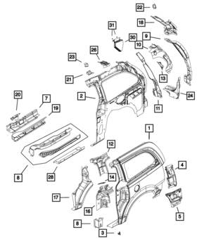 5020834ab Mopar Genuine Sliding Door Latch Striker Reinforcement Right