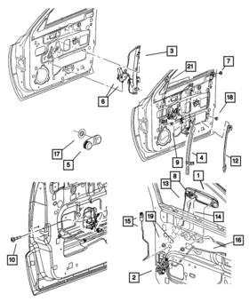55359321ab Mopar Genuine Door Latch Link Left