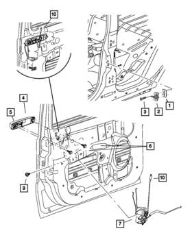 55369162ac Mopar Genuine Door Lock Knob Right