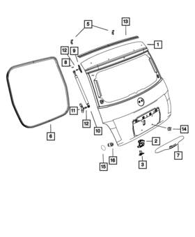 68070078ac Mopar Genuine Lift-gate Striker