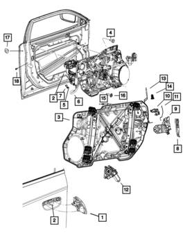 68104001ab Mopar Genuine Lock Rod Left
