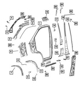68134189aa Mopar Genuine Door Striker - Reinfmnt