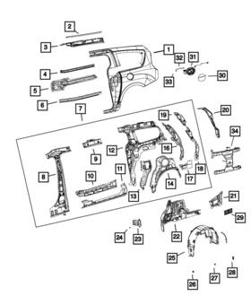 68245164ab Mopar Genuine Sliding Door Latch Striker - Reinfmnt